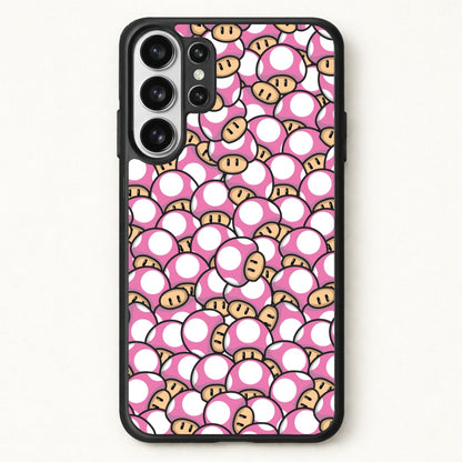 Mushroom Pattern - Pink Phone Case for Galaxy S26 Ultra