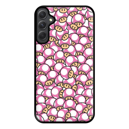 Mushroom Pattern - Pink Phone Case for Galaxy A54