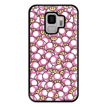 Mushroom Pattern - Pink Phone Case for Galaxy S9 Plus