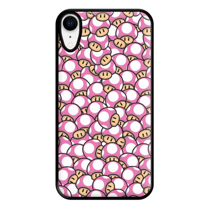 Mushroom Pattern - Pink Phone Case for iPhone XR