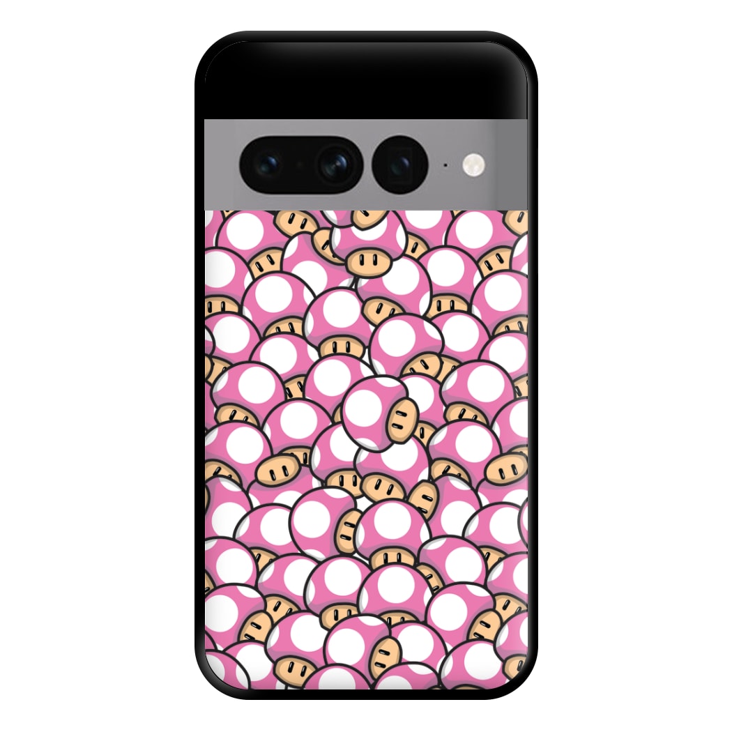 Mushroom Pattern - Pink Phone Case for Google Pixel 7 Pro