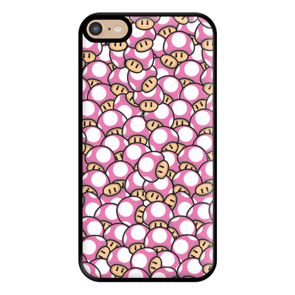 Mushroom Pattern - Pink Phone Case for iPhone 6 Plus / 7 Plus / 8 Plus