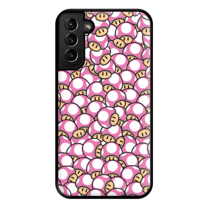 Mushroom Pattern - Pink Phone Case for Galaxy S21 Plus