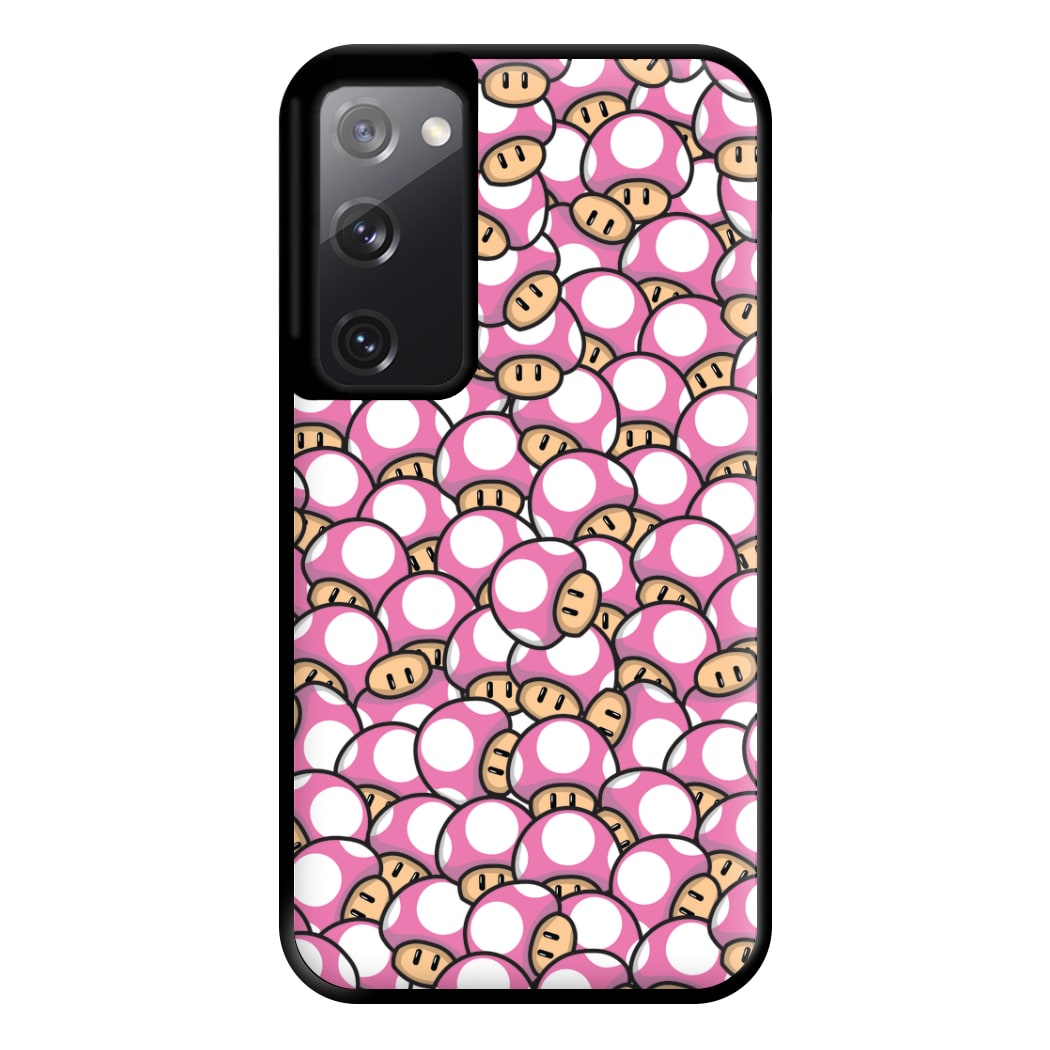 Mushroom Pattern - Pink Phone Case for Galaxy S20FE