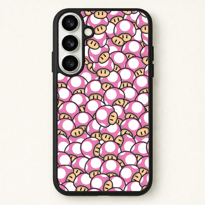 Mushroom Pattern - Pink Phone Case for Galaxy S26 Plus