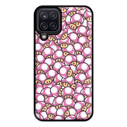 Mushroom Pattern - Pink Phone Case for Galaxy A12