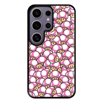 Mushroom Pattern - Pink Phone Case for Galaxy S25 Ultra