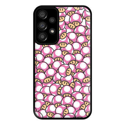 Mushroom Pattern - Pink Phone Case for Galaxy A33