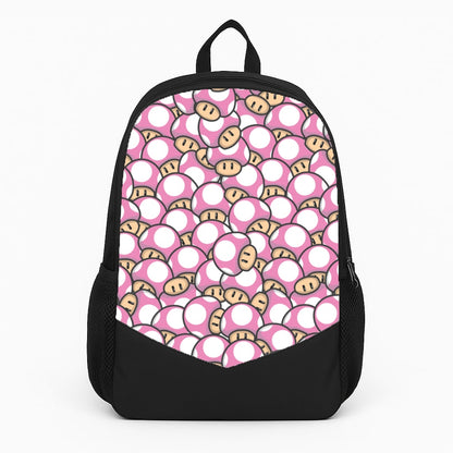 Mushroom Pattern - Pink Large Backpack