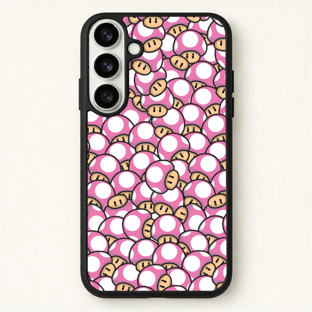 Mushroom Pattern - Pink Phone Case for Galaxy S26