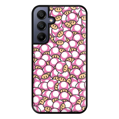 Mushroom Pattern - Pink Phone Case for Galaxy A15