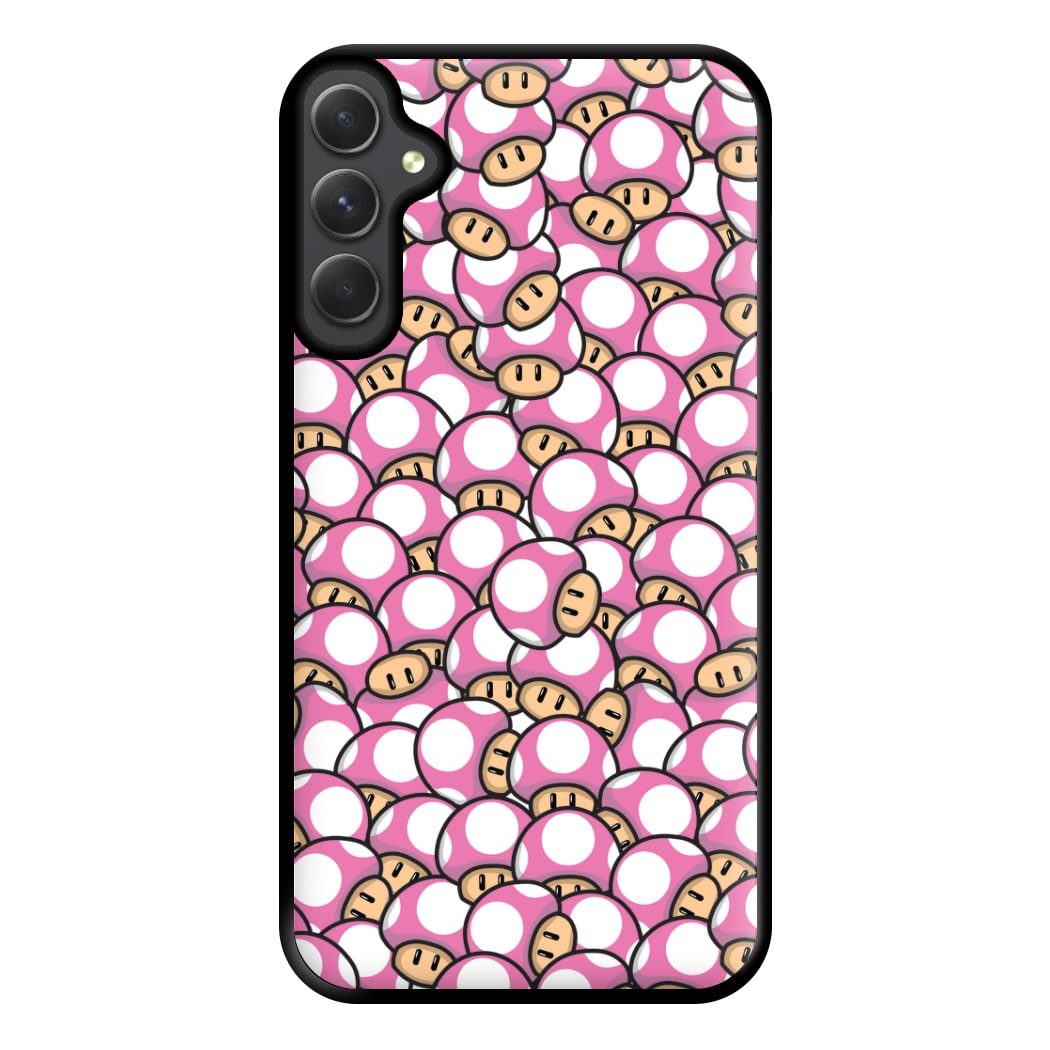 Mushroom Pattern - Pink Phone Case for Galaxy A14