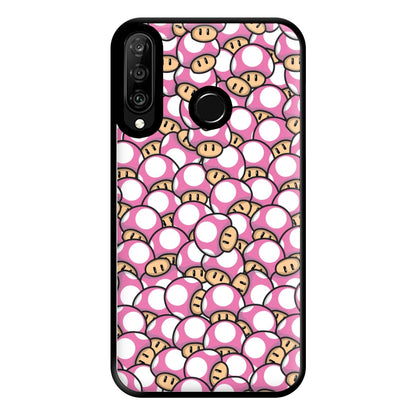 Mushroom Pattern - Pink Phone Case for Huawei P30 Lite