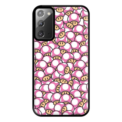 Mushroom Pattern - Pink Phone Case for Galaxy Note 20 Ultra