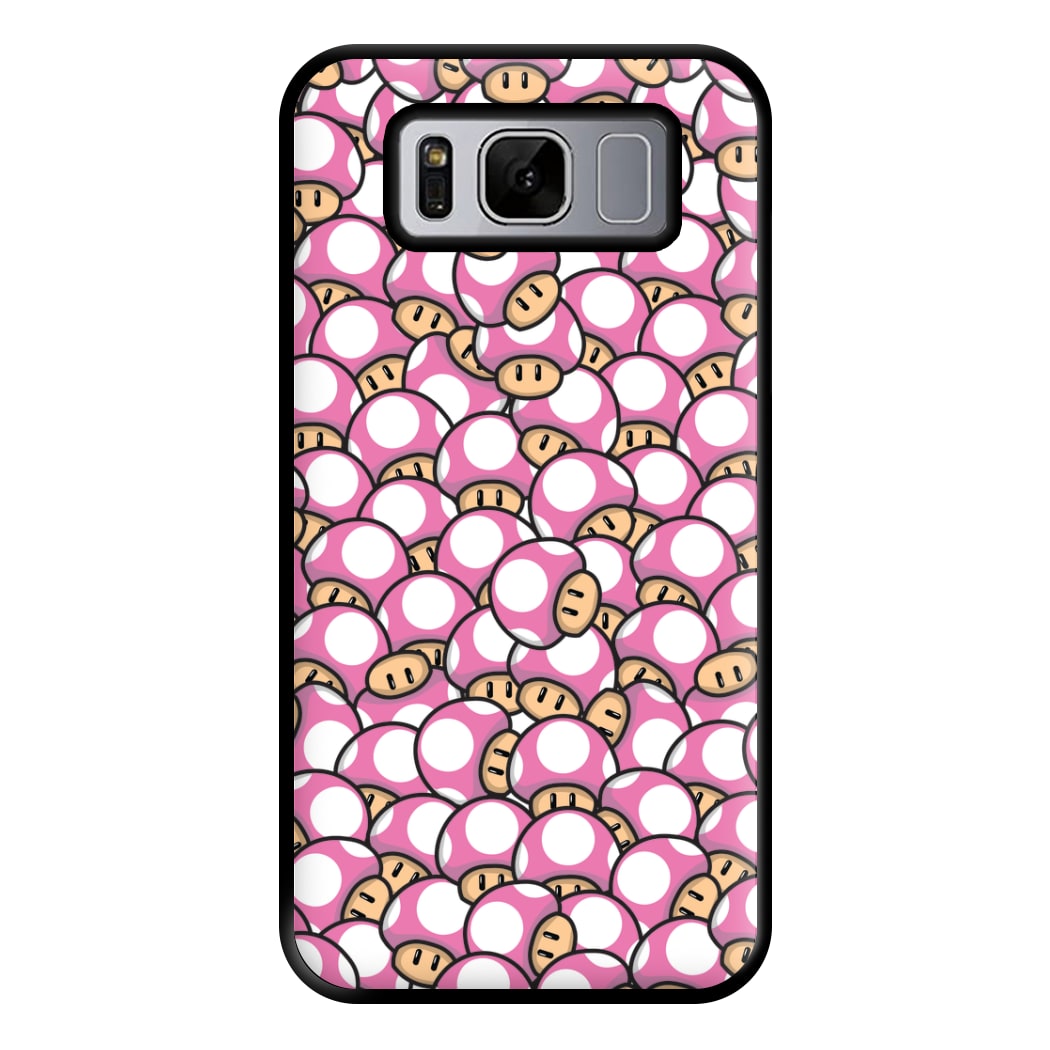 Mushroom Pattern - Pink Phone Case for Galaxy S8 Plus