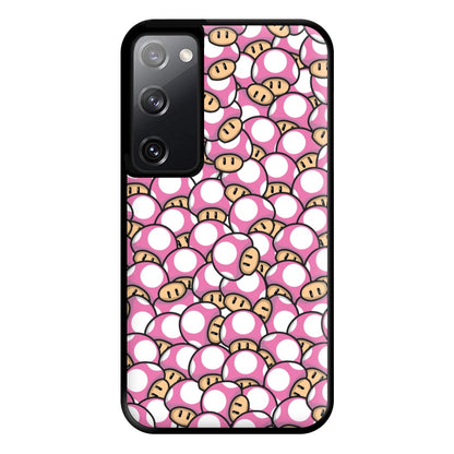 Mushroom Pattern - Pink Phone Case for Galaxy S20