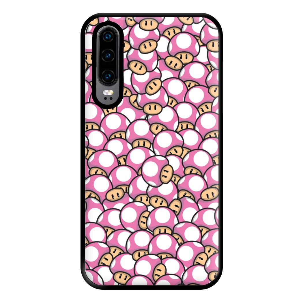 Mushroom Pattern - Pink Phone Case for Huawei P30