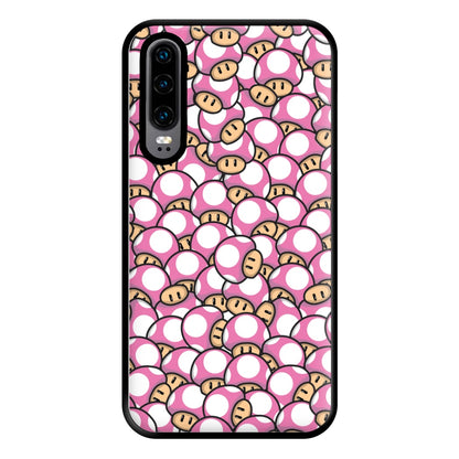 Mushroom Pattern - Pink Phone Case for Huawei P30