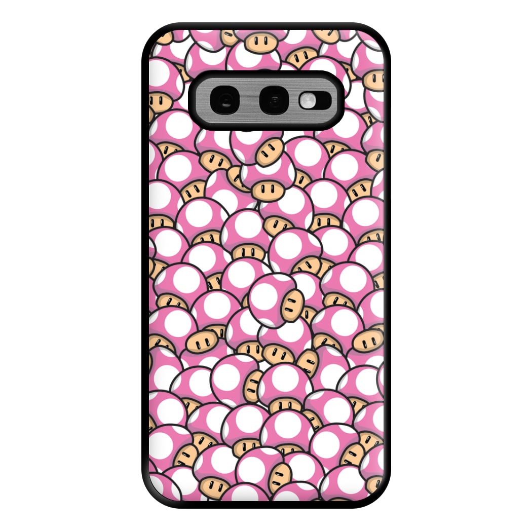 Mushroom Pattern - Pink Phone Case for Galaxy S10e