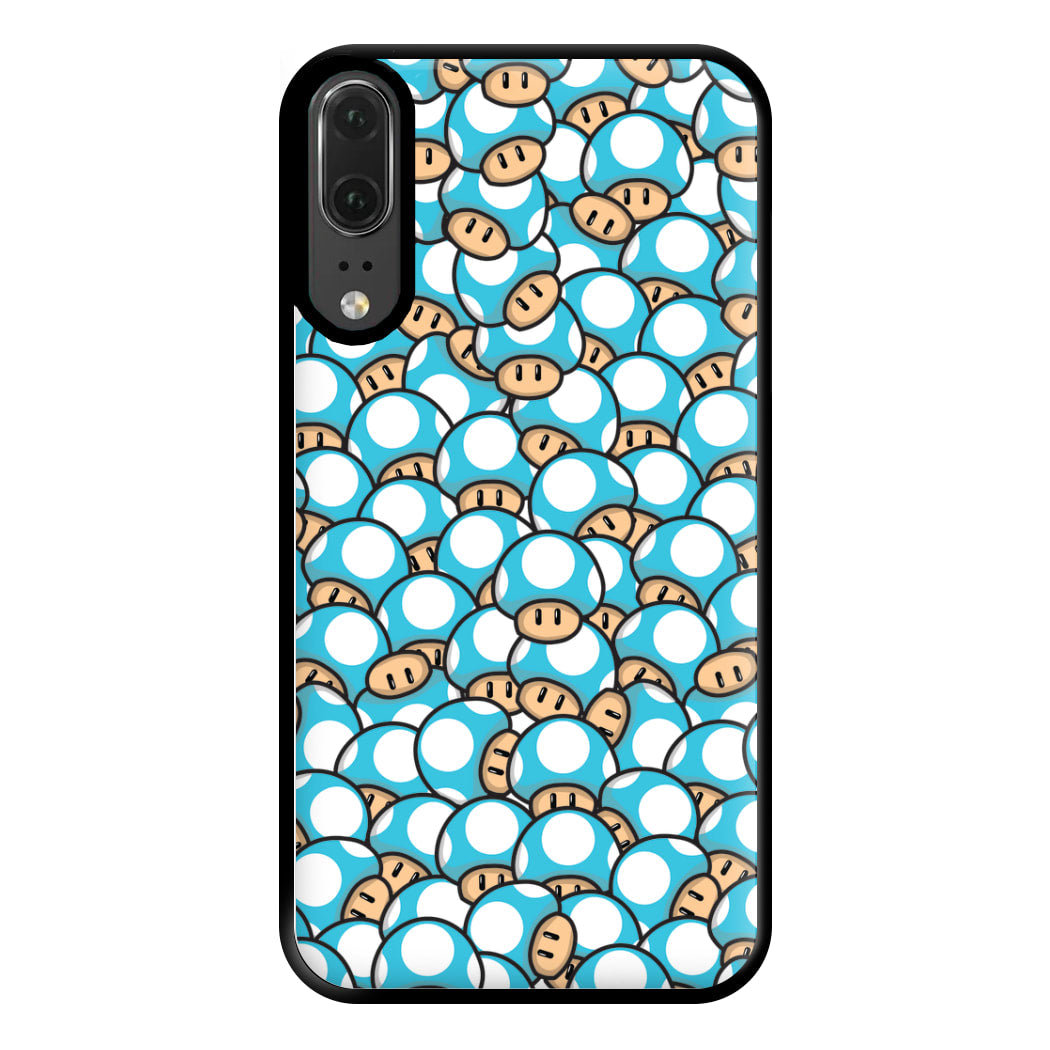 Mushroom Pattern - Light Blue Phone Case for Huawei P20