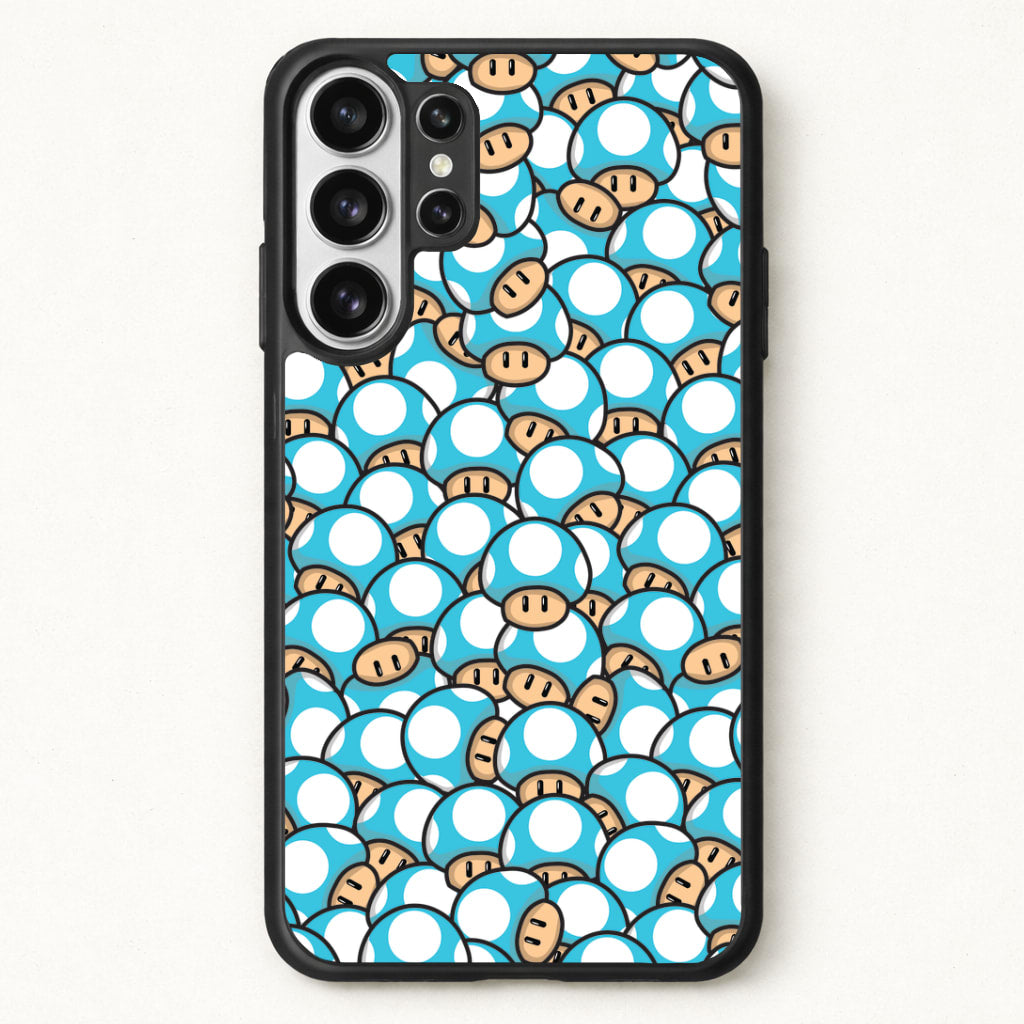 Mushroom Pattern - Light Blue Phone Case for Galaxy S26 Ultra