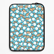 Mushroom Pattern - Light Blue Laptop Sleeve 1