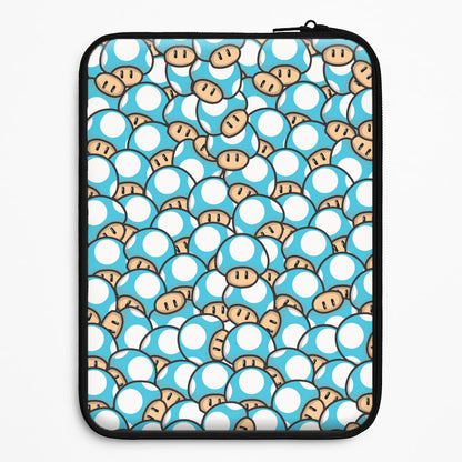 Mushroom Pattern - Light Blue Universal Laptop Sleeve