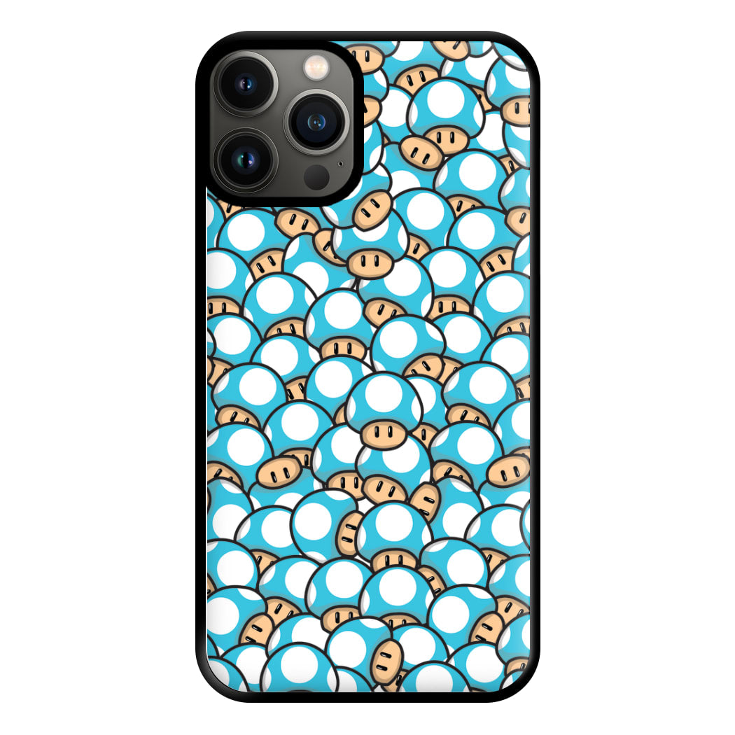 Mushroom Pattern - Light Blue Phone Case for iPhone 11 Pro Max