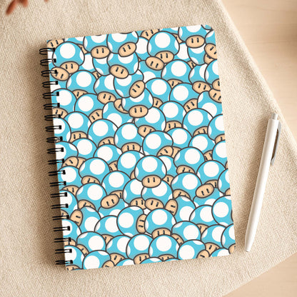 Mushroom Pattern - Light Blue Notepad