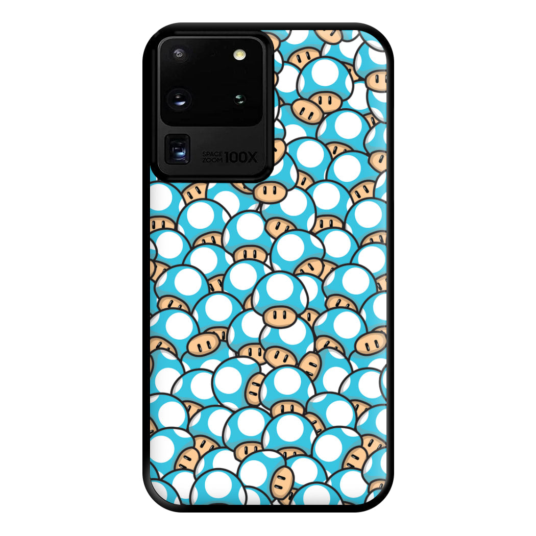 Mushroom Pattern - Light Blue Phone Case for Galaxy S20 Ultra