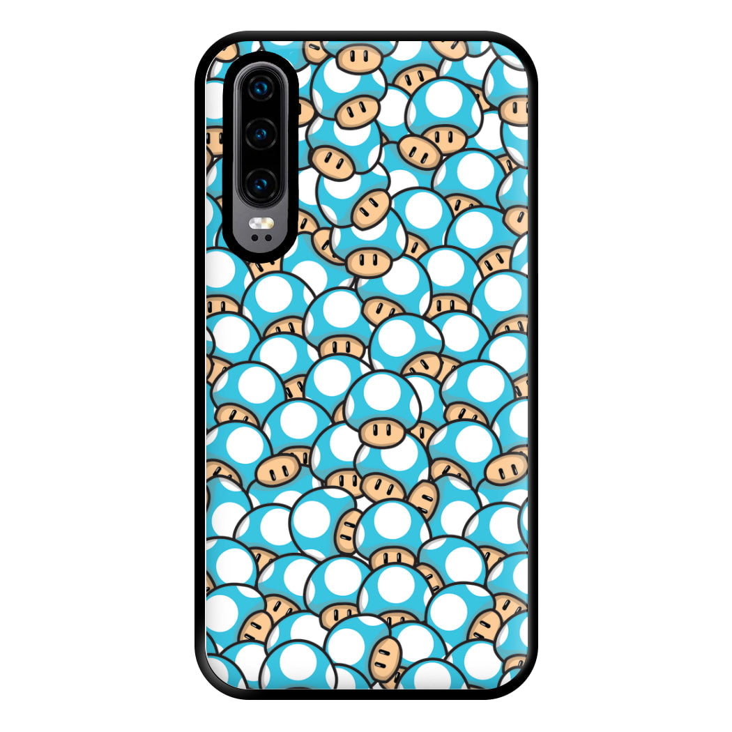 Mushroom Pattern - Light Blue Phone Case for Huawei P30