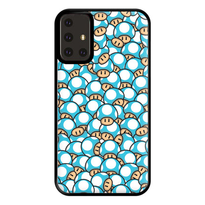 Mushroom Pattern - Light Blue Phone Case for Galaxy A71