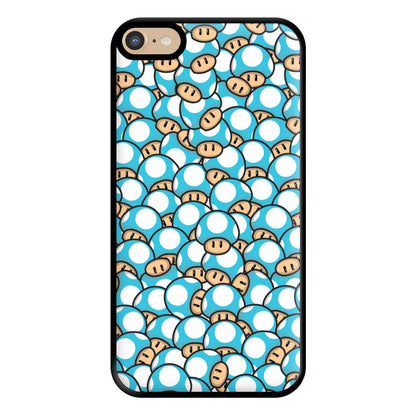 Mushroom Pattern - Light Blue Phone Case for iPhone 6 Plus / 7 Plus / 8 Plus