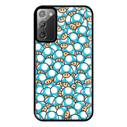 Mushroom Pattern - Light Blue Phone Case for Galaxy Note 20 Ultra