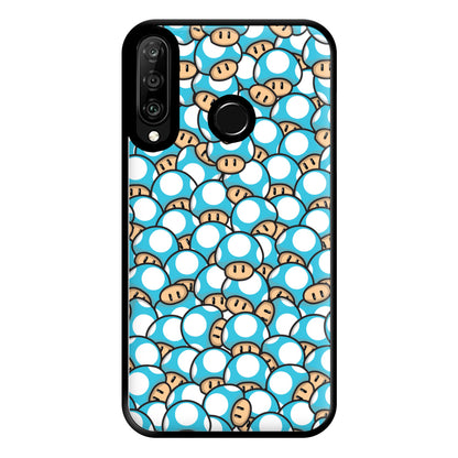 Mushroom Pattern - Light Blue Phone Case for Huawei P30 Lite