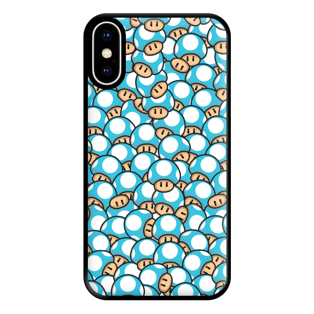 Mushroom Pattern - Light Blue Phone Case for iPhone XS Max