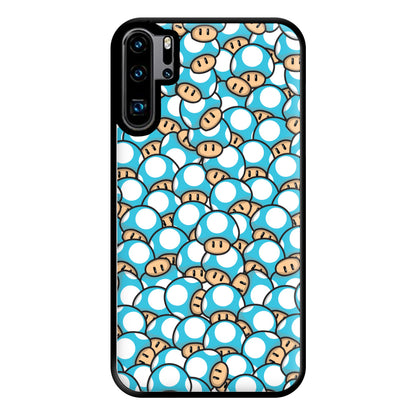 Mushroom Pattern - Light Blue Phone Case for Huawei P30 Pro