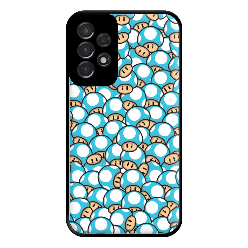 Mushroom Pattern - Light Blue Phone Case for Galaxy A53