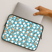 Mushroom Pattern - Light Blue Laptop Sleeve 2