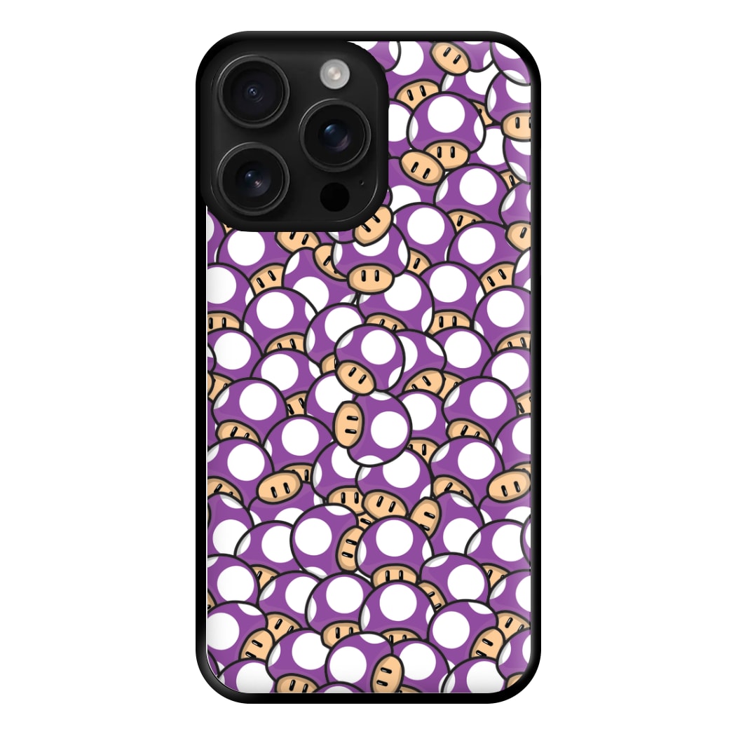 Mushroom Pattern - Purple Phone Case