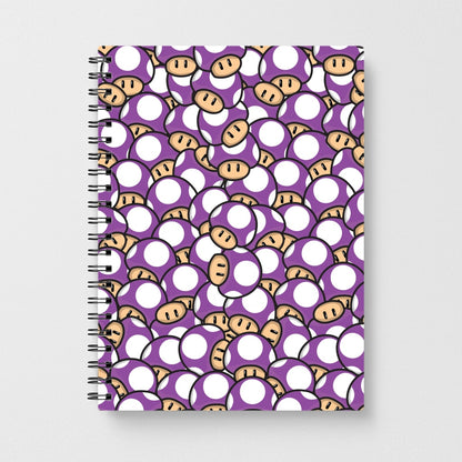 Mushroom Pattern - Purple Notebook