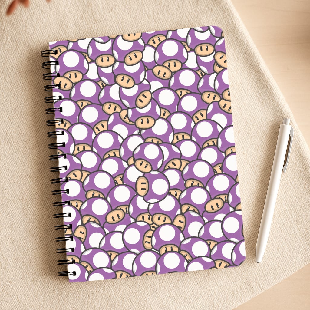 Mushroom Pattern - Purple Notepad
