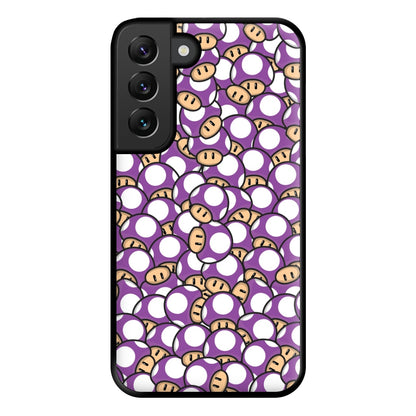 Mushroom Pattern - Purple Phone Case for Galaxy S22 Plus