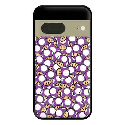 Mushroom Pattern - Purple Phone Case for Google Pixel 7a