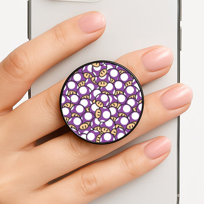 Mushroom Pattern - Purple Phone Grip