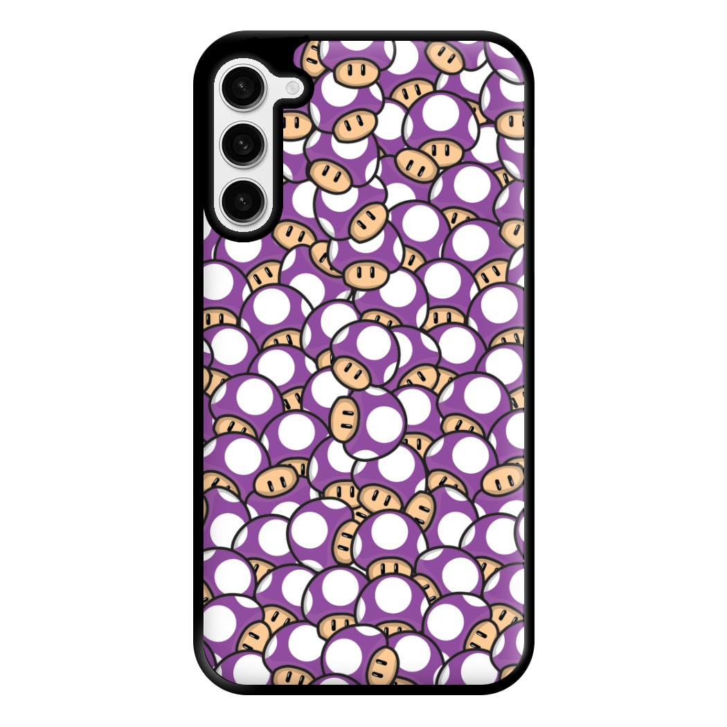 Mushroom Pattern - Purple Phone Case for Galaxy S23 Plus