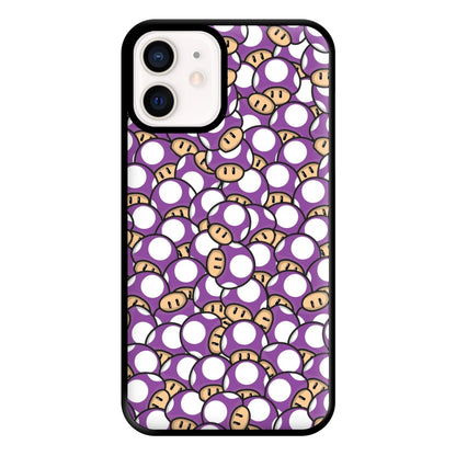 Mushroom Pattern - Purple Phone Case for iPhone 12 Mini