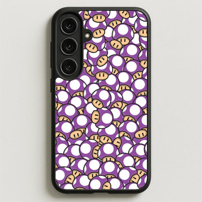Mushroom Pattern - Purple Phone Case for Galaxy S25FE