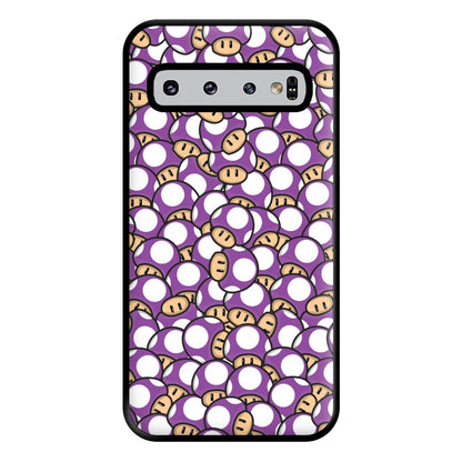 Mushroom Pattern - Purple Phone Case for Galaxy S10 Plus