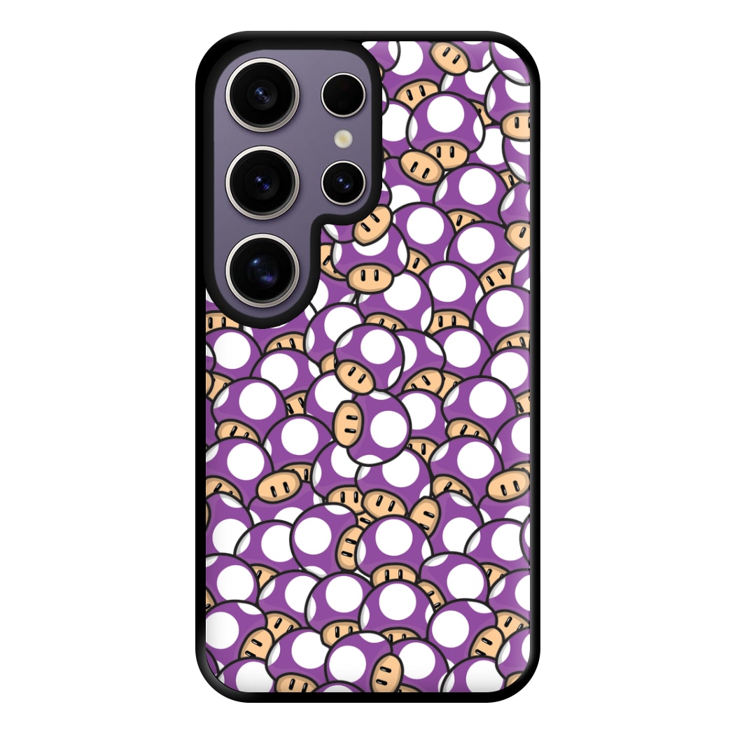 Mushroom Pattern - Purple Phone Case for Galaxy S25 Ultra